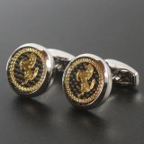 ラウンドゴールド跳馬カフスボタンを入荷