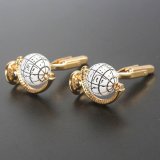 白い地球儀カフスボタンを入荷