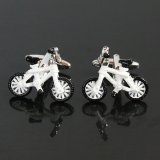 ホワイト自転車カフスボタンを入荷
