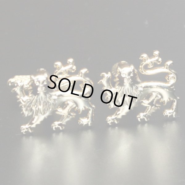 画像1: ライオンカフスボタン（カフリンクス） (1)