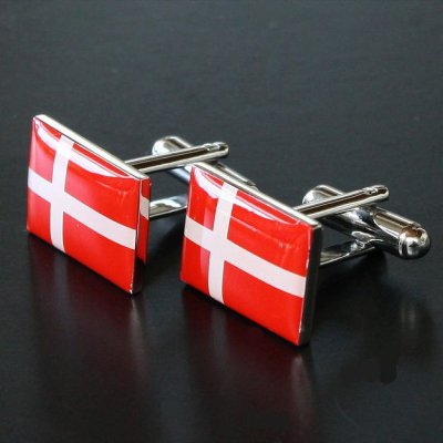 画像1: デンマーク国旗カフスボタン（カフリンクス）