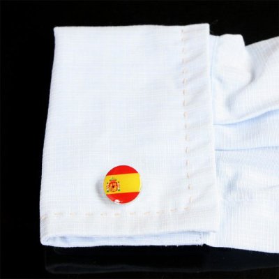 画像3: スペイン国旗ラウンドカフスボタン（カフリンクス）
