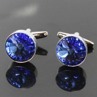 希少！新品スワロフスキー カフスボタン SWAROVSKI スワロフスキー カフスボタン シルバー ＆ブラック