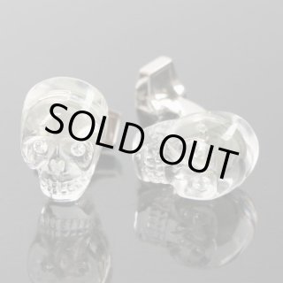 TATEOSSIAN タテオシアン レッドクリスタルスカルカフスボタン