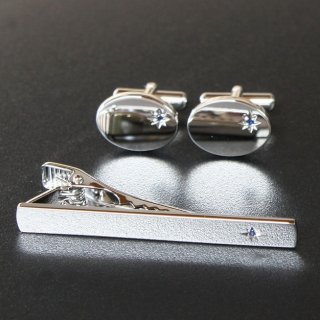 カフスボタンとネクタイピンセット パール カフス ネクタイピンセット 高級 淡水真珠 7.0mm カフス