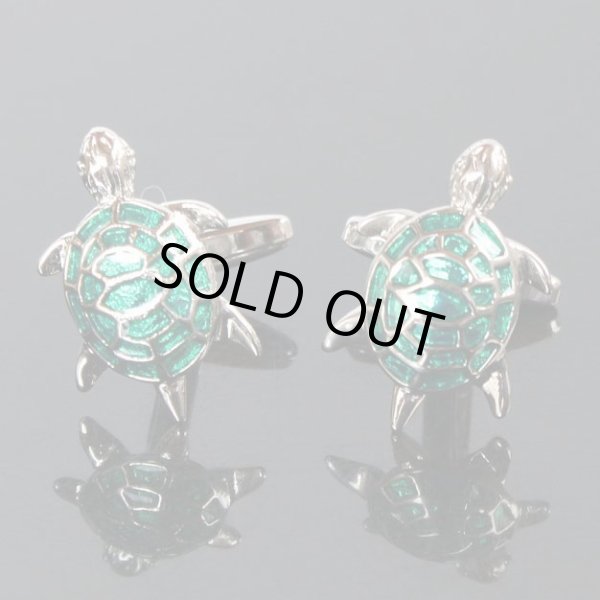 画像1: 亀モチーフカフスボタン（カフリンクス） (1)