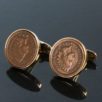 画像1: Penny硬貨カフスボタン（カフリンクス）