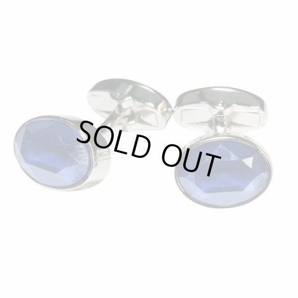 画像1: ロイヤルブルースワロフスキーカフスボタン（カフリンクス） (1)