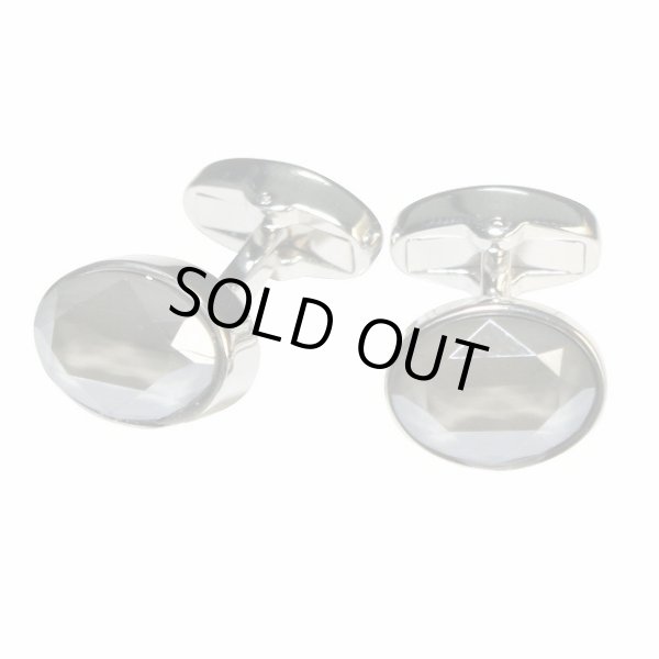 画像1: ダークグレースワロフスキーカフスボタン（カフリンクス） (1)