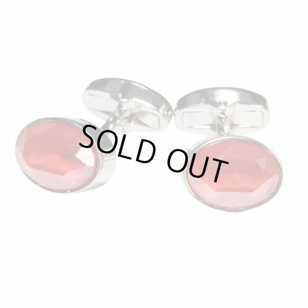 画像1: ロイヤルレッドスワロフスキーカフスボタン（カフリンクス） (1)