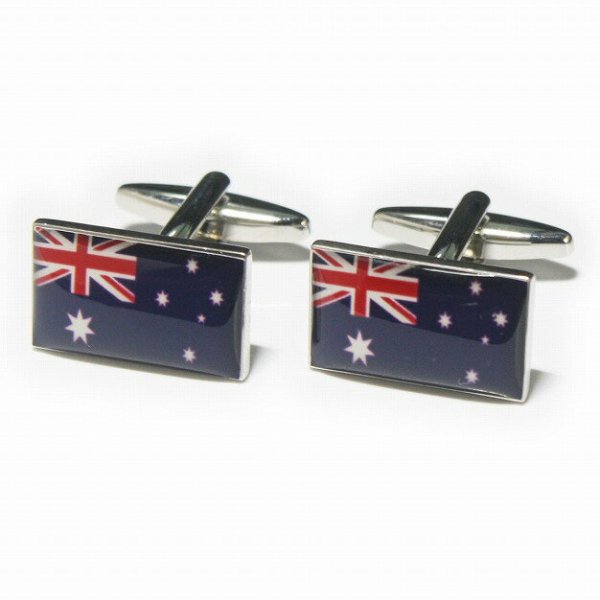 画像1: オーストラリア国旗カフスボタン（カフリンクス） (1)