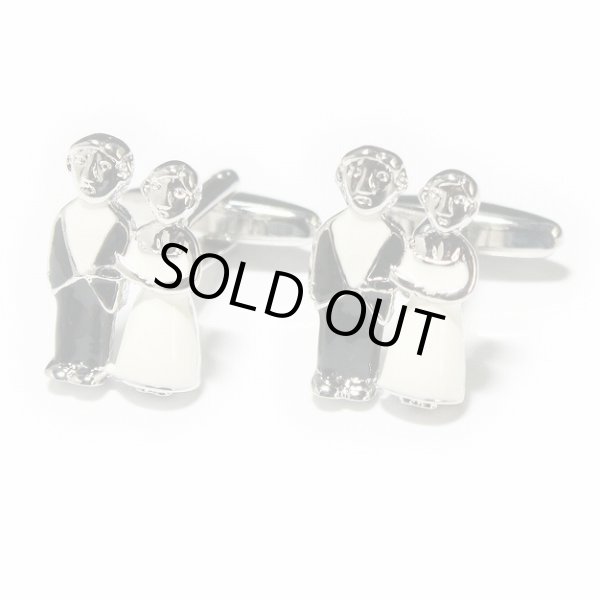 画像1: ウェデングカフスボタン（カフリンクス） (1)