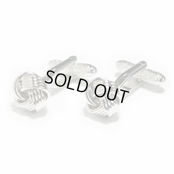 画像1: ケーブルノットカフスボタン（カフリンクス） (1)