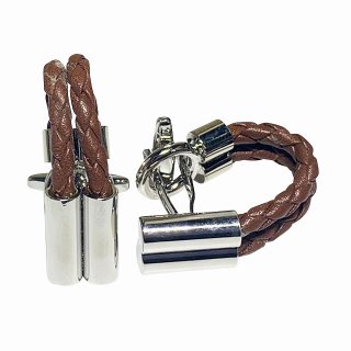 アンティークシルバークロスデザインカフスボタン