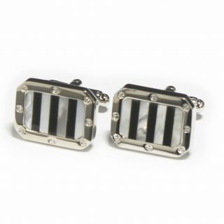 シルバーツートンカフスボタン（カフリンクス）