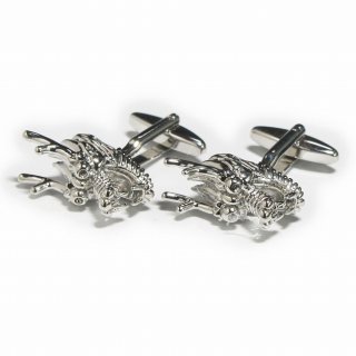 レッドフレームメガネカフスボタン（カフリンクス）