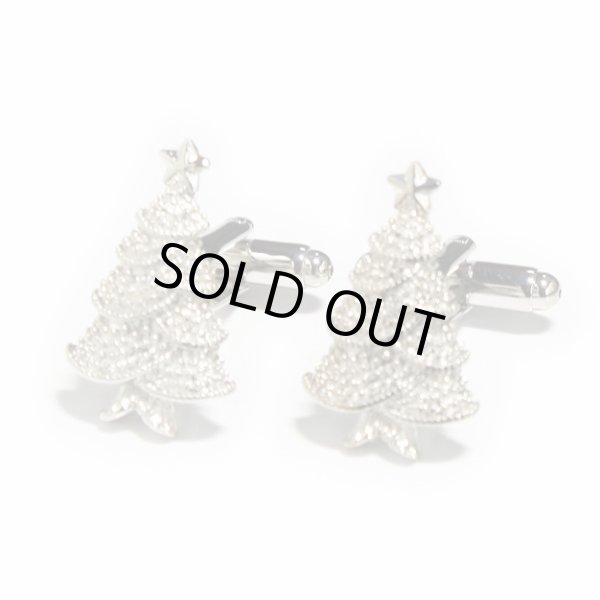 画像1: クリスマスツリーカフスボタン（カフリンクス） (1)