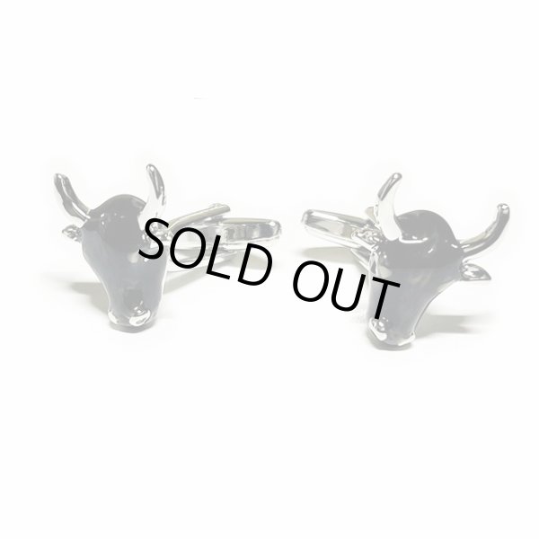 画像1: 雄牛カフスボタン（カフリンクス） (1)