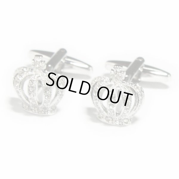 画像1: クラウンカフスボタン（カフリンクス） (1)