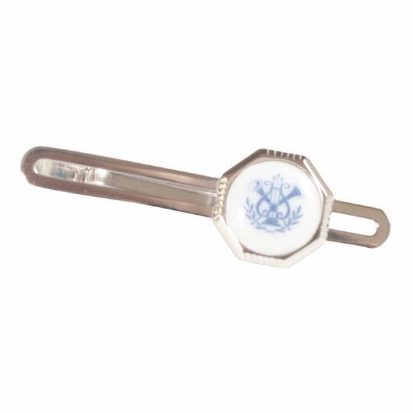 画像1: Swank & Royal Copenhagen スワンク & ロイヤルコペンハーゲン ホワイトブルーデザイン1ネクタイピン (1)