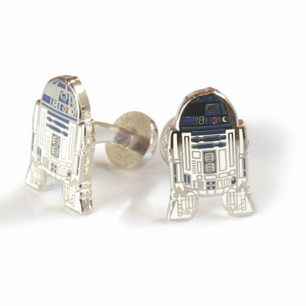 画像1: Star Wars スターウォーズ  R2D2カフスボタン（カフリンクス） (1)
