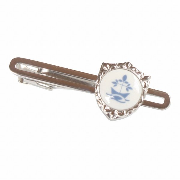 画像1: Swank & Royal Copenhagen スワンク & ロイヤルコペンハーゲン ホワイトブルーデザイン4ネクタイピン (1)
