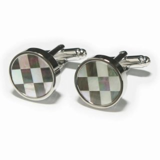 THOMPSON トンプソン MOPラウンドチェックカフスボタン（カフリンクス）