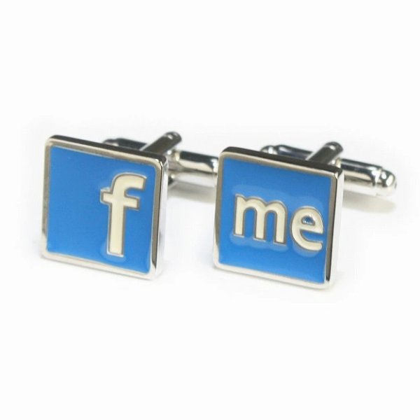 画像1: フェイスブックカフスボタン（カフリンクス） (1)
