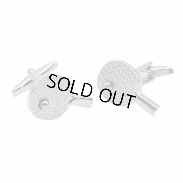 画像1: 卓球ラケットカフスボタン（カフリンクス） (1)