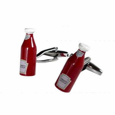 画像1: ケチャップボトルカフスボタン（カフリンクス）