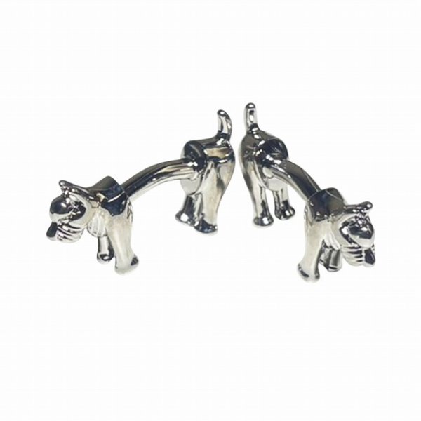 画像1: 犬モチーフダブルエンドカフスボタン（カフリンクス） (1)
