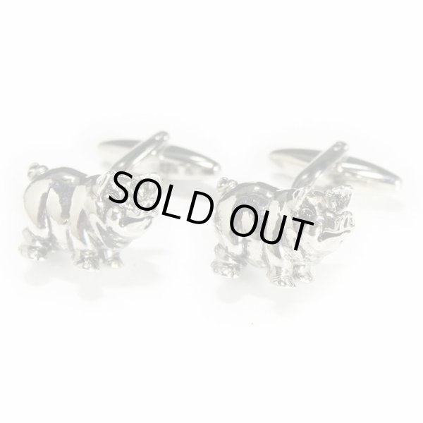 画像1: 豚モチーフカフスボタン（カフリンクス）2 (1)