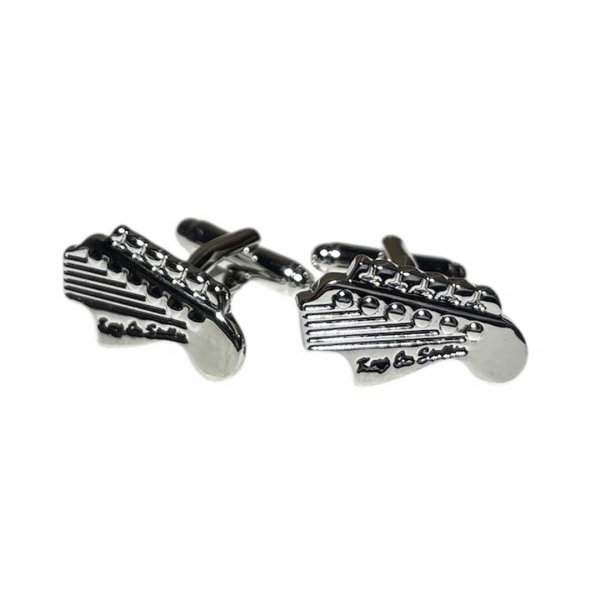 画像1: ギターヘッドカフスボタン（カフリンクス） (1)