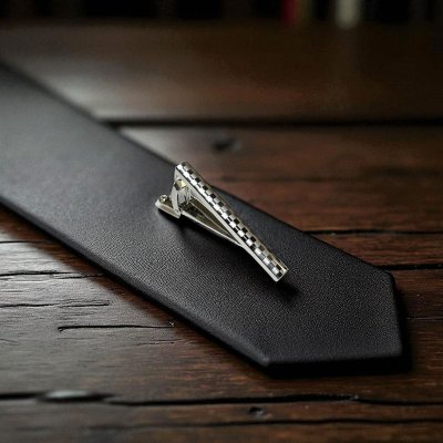 画像3: ツートーンチェックネクタイピン