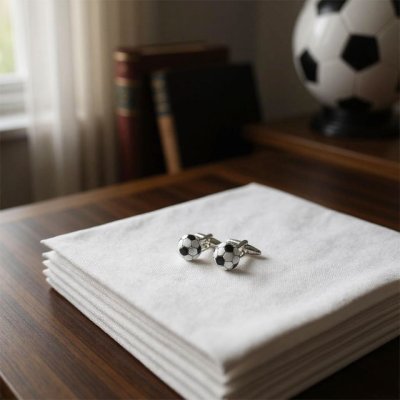 画像2: サッカーボール（立体）カフスボタン（カフリンクス）