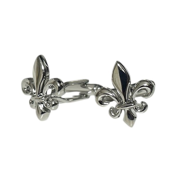 画像1: フレアー(ユリの紋章)カフスボタン(カフリンクス) (1)