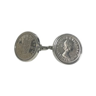 英国1ペニー硬貨カフスボタン（カフリンクス）