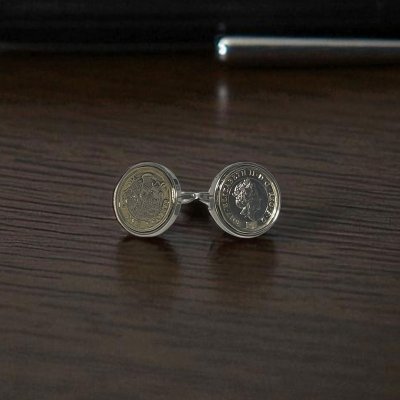 画像3: 英国１ポンド硬貨カフスボタン（カフリンクス）