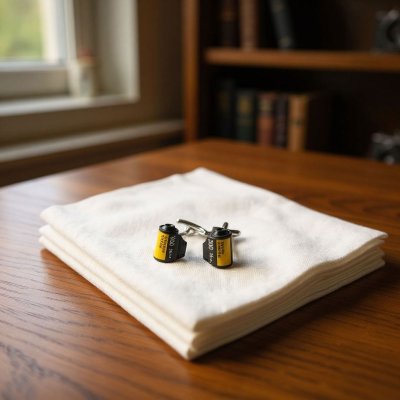 画像2: カメラフィルムカフスボタン（カフリンクス）