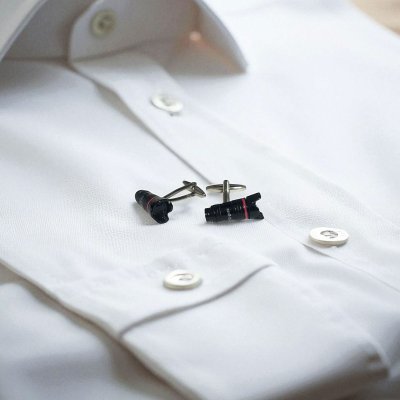 画像2: カメラズームレンズカフスボタン（カフリンクス）