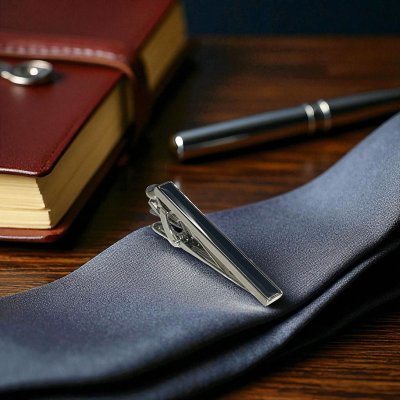 画像3: ブラックデザインネクタイピン（タイバー）