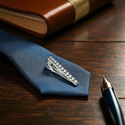 画像3: 編み込みデザインネクタイピン（タイバー）