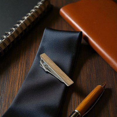 画像3: ナチュラルウッドネクタイピン（タイバー）