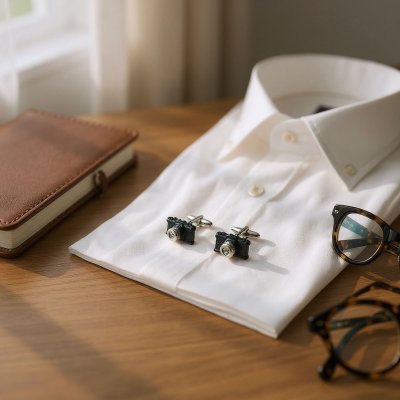 画像2: 一眼レフカメラカフスボタン（カフリンクス）