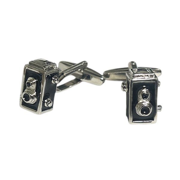 画像1: レトロカメラカフスボタン（カフリンクス） (1)