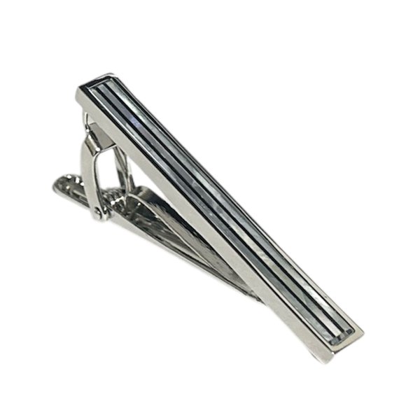 画像1: MOP・オニキスラインネクタイピン（タイバー） (1)