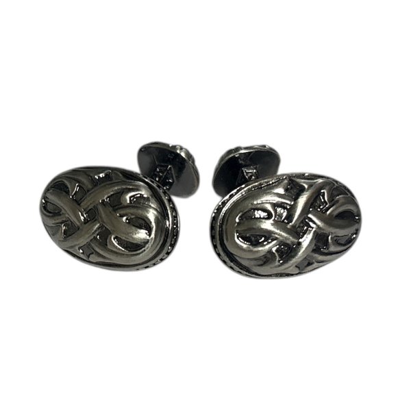 画像1: ビンテージ オーバルカフスボタン（カフリンクス） (1)