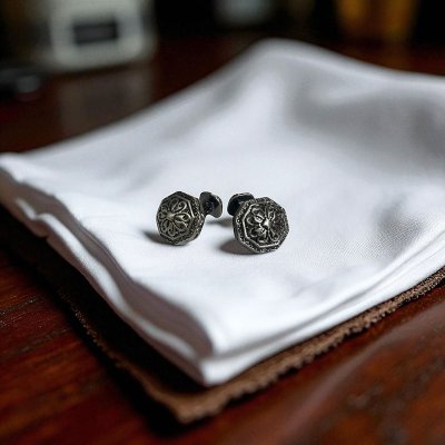 画像2: ビンテージ・オクタゴンカフスボタン（カフリンクス）