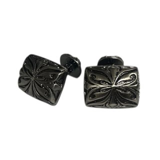 ブラックオニキス・リバーシブルカフスボタン（カフリンクス）