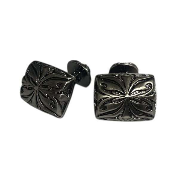 画像1: ビンテージ レクタングルクロスカフスボタン（カフリンクス） (1)